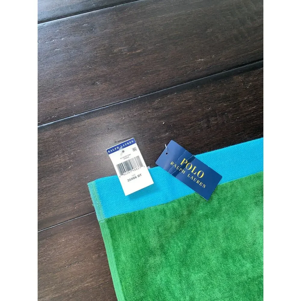 Polo Ralph Lauren Beach Towel BIG PONY LOGO GREEN” 35